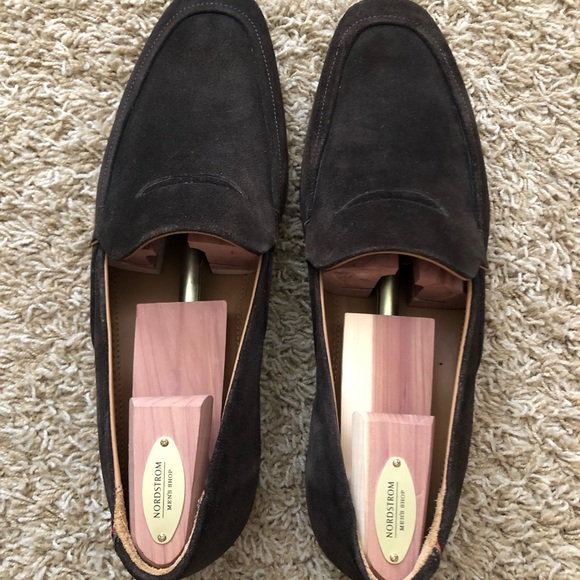 paul smith glynn suede penny loafers